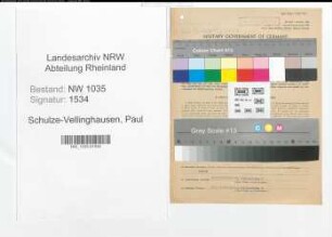 Entnazifizierung Paul Schulze-Vellinghausen , geb. 29.03.1901 (Bergingenieur)