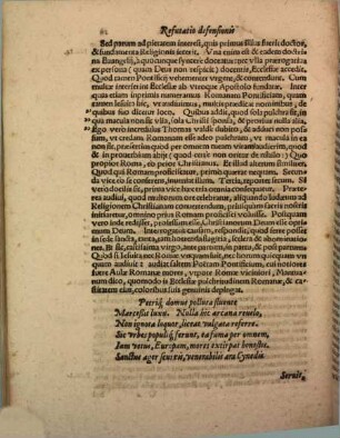 Refutatio Defensionis Assertionvm Iesuiticarum de Ecclesia Christi, hoc anno aeditae : In qua praecipua Religionis Pontificiae capita refelluntur