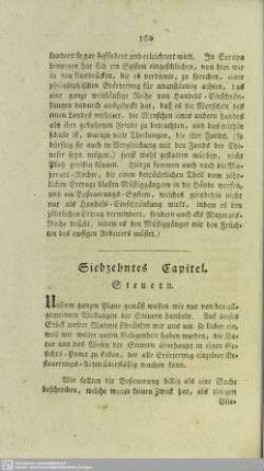 Siebzehntes Capitel. Steuern