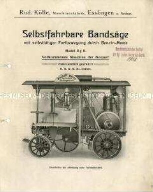 Selbstfahrende Bandsäge