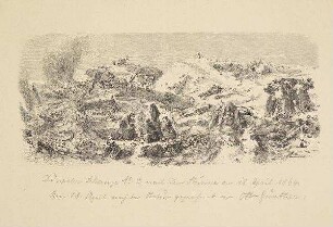 Düppeler Schanze Nr. 2 nach der Erstürmung, 18.4.1864