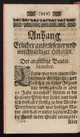 Der arglistige Beutelschneider.