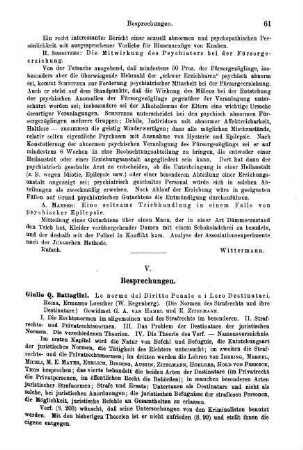61-64, V. Besprechungen