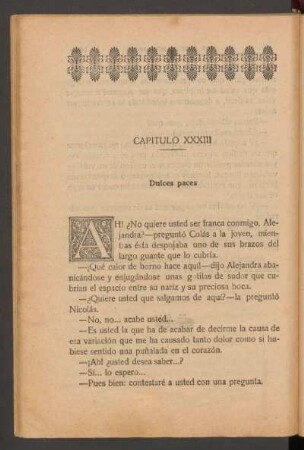 Capítulo XXXIII - Dulces paces