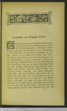 Krebsnasen zum Leipziger Allerlei