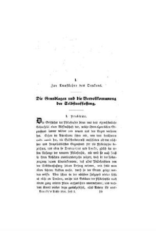 Zur Kunstlehre des Denkens : die Grundlagen und die Vervollkommnung der Selbstauffassung