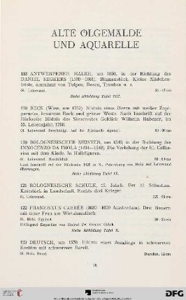 Alte Ölgemälde und Aquarelle (Nr. 118-184)