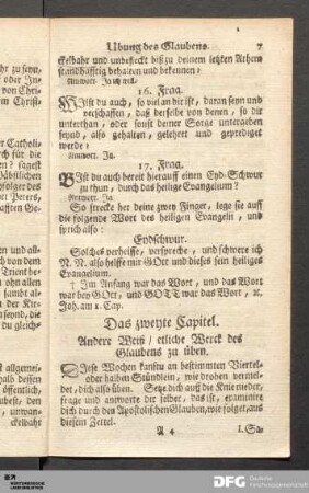 Das zweyte Capitel. Andere Weiß / etliche Werck des Glaubens zu üben.