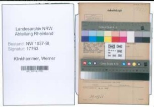Entnazifizierung Werner Klinkhammer , geb. 31.03.1907 (Reg.Rat)