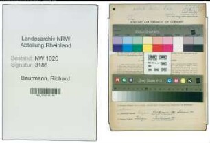Entnazifizierung Richard Baurmann , geb. 14.09.1867 (Fabrikant)