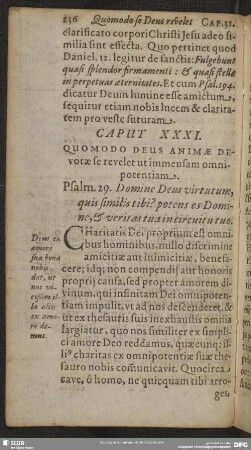Caput XXXI. Quomodo Deus Animae Devotae se revelet ut immensam omnipotentiam