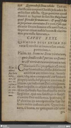 Caput XXXI. Quomodo Deus Animae Devotae se revelet ut immensam omnipotentiam