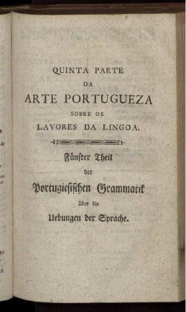 Quinta parte.