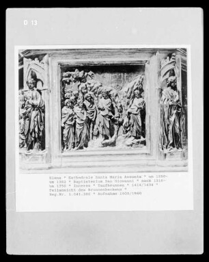 Taufbrunnen — Szenen aus dem Leben des Zacharias und des Täufers — Predigt des Täufers