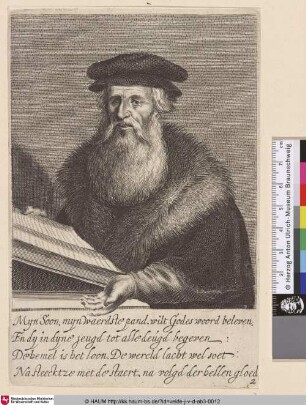 [Der Vater ermahnt seinen Sohn zur Tugendhaftigkeit; The Father exhorting his Son to Virtue]