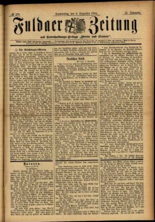 Ausgabe vom Donnerstag, den 06. Dezember 1894.