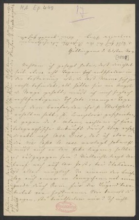 Brief an Paul Mendelssohn Bartholdy und Albertine Mendelssohn-Bartholdy : 21.11.1858