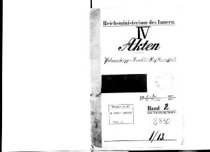 Parlamentarischer Beirat des Reichskommissars: Bd. 2