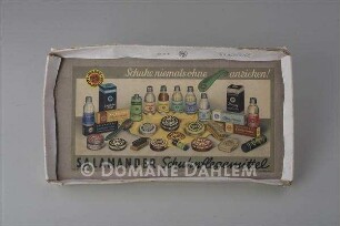 Deckel einer "Salamander" Schuhschachtel
