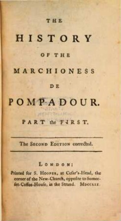 The history of the Marchioness de Pompadour