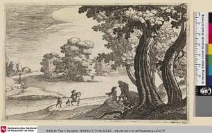 [Flusslandschaft mit einigen Personen]