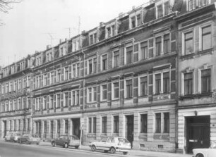 Dresden-Neustadt, Radeberger Straße 52/50. Wohnhäuser (um 1890). Straßenansicht