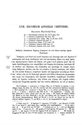 XVII. Encomium Andreae Cretensis