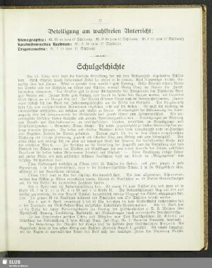 Beteiligung am wahlfreien Unterricht