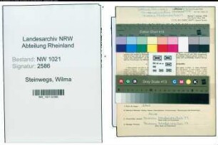 Entnazifizierung Wilma Steinwegs , geb. 19.02.1921 (Damenschneiderin)