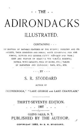The Adirondacks illustrated