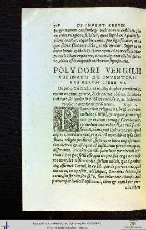 De inventoribus rerum liber VI.