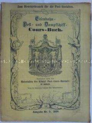 Kursbuch für Eisenbahnen und Dampfschiffverbindungen in Deutschland und anderen Ländern 1856