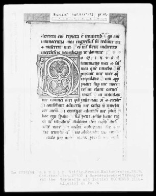 Psalter — Initiale D (ominus illuminatio), Folio 18verso