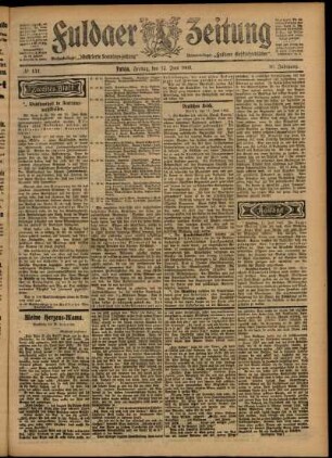 Zweite Ausgabe vom Freitag, den 12. Juni 1903.