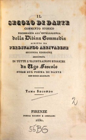 Il secolo di Dante : commento storico necessario all'intelligenza della Divina Commédia, 2