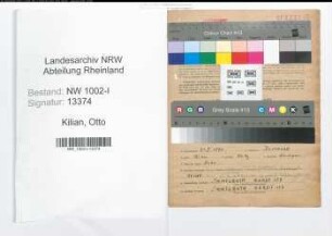 Entnazifizierung Otto Kilian, geb. 21.01.1890 (Angestellter)