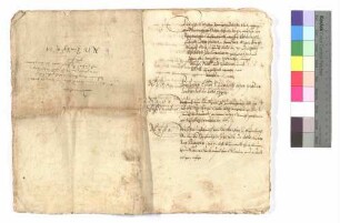 Verzeichnis der Dokumente, die Hohenlohe der Kommission zur Restitution des Klosters Schäftersheim im Jahre 1630 gegeben hat.