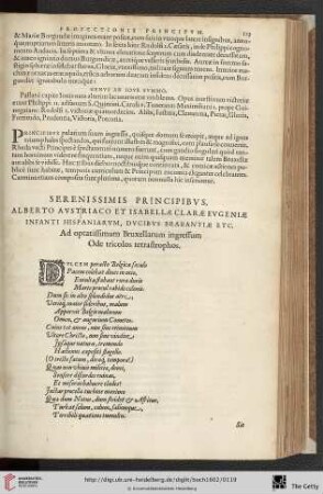 Serenissimis Principibus, Alberto Austriaco et Isabellae Clarae Evgeniae […]