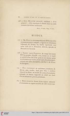 Bijoux (Nr. 177 - 188)