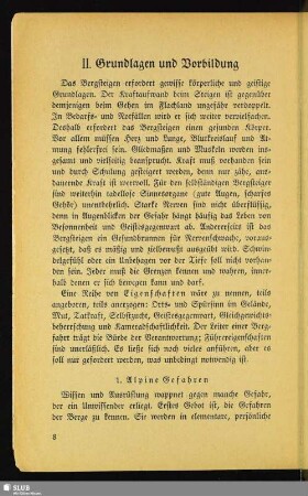II. Grundlagen und Vorbildung