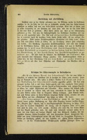 Vorbildung und Fortbildung