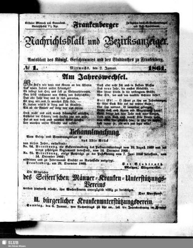 Titelseite einer Zeitung