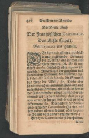 Das Dritte Buch Der Frantzösischen Grammatic.