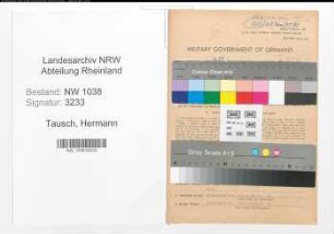 Entnazifizierung Hermann Tausch , geb. 09.10.1895 (Postbeamter)