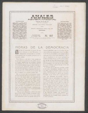 Horas de la democracia