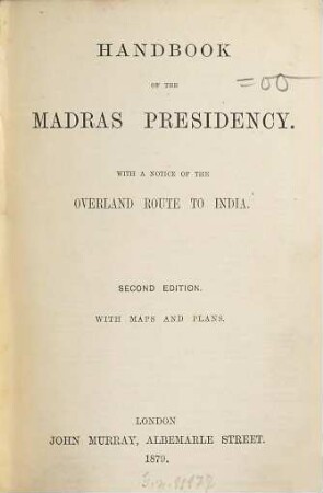 Handbook of the Madras Presidency