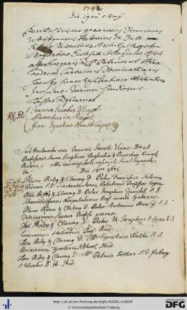 [fol. 301] Rektorat Johann Jakob Vicari 1742