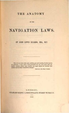 The anatomy of the navigation laws