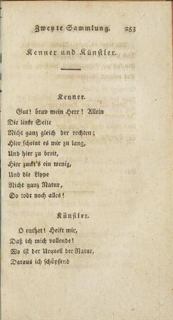 Kenner und Künstler.