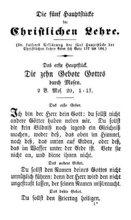 Die fünf Hauptstücke der Christlichen Lehre